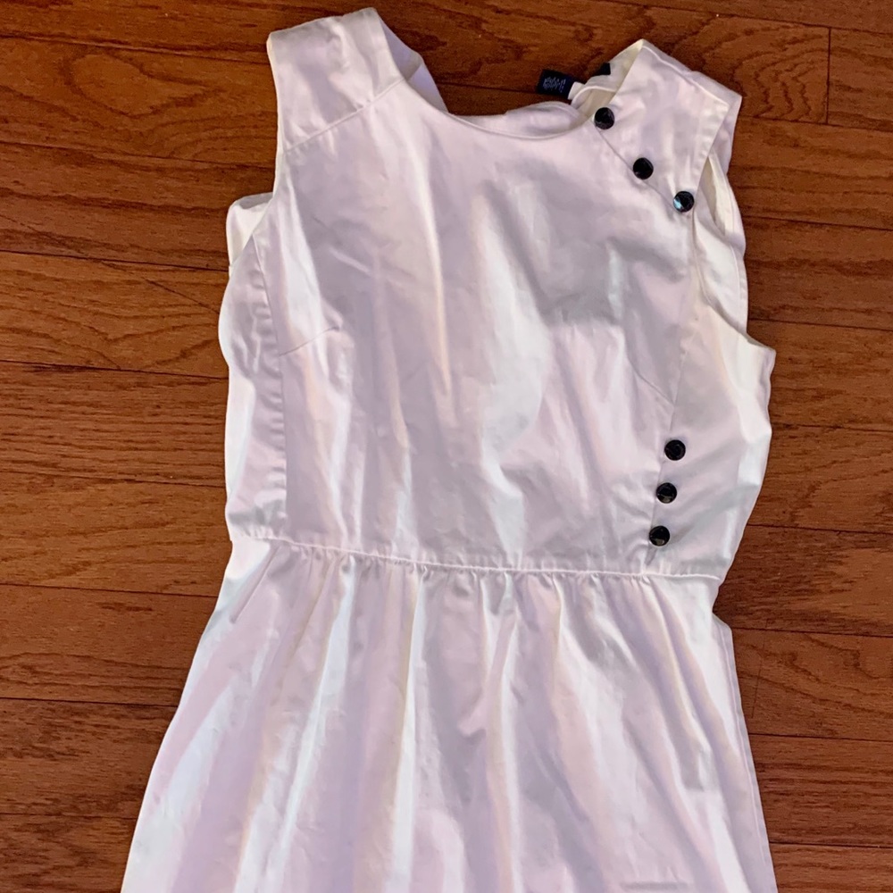 White Banana Republic Fit & Flare Dress.